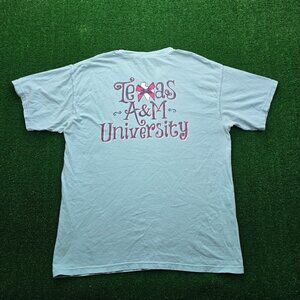 Texas A&M Aggies Polo Shirt Mens Large Green Teal Short Sleeve University‎